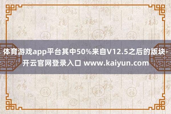 体育游戏app平台其中50%来自V12.5之后的版块-开云官网登录入口 www.kaiyun.com