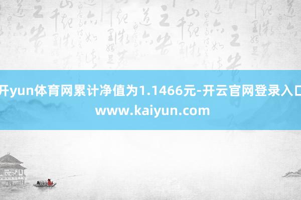 开yun体育网累计净值为1.1466元-开云官网登录入口 www.kaiyun.com