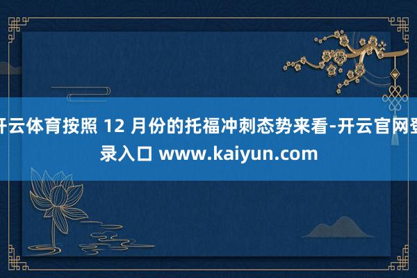 开云体育按照 12 月份的托福冲刺态势来看-开云官网登录入口 www.kaiyun.com