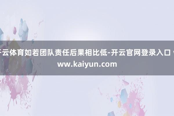 开云体育如若团队责任后果相比低-开云官网登录入口 www.kaiyun.com