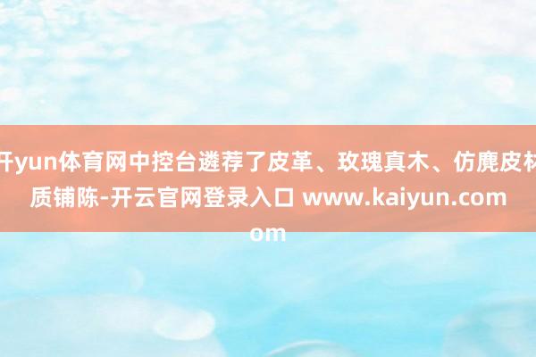 开yun体育网中控台遴荐了皮革、玫瑰真木、仿麂皮材质铺陈-开云官网登录入口 www.kaiyun.com