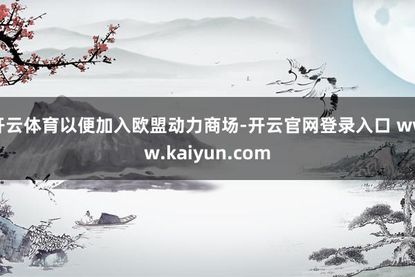 开云体育以便加入欧盟动力商场-开云官网登录入口 www.kaiyun.com